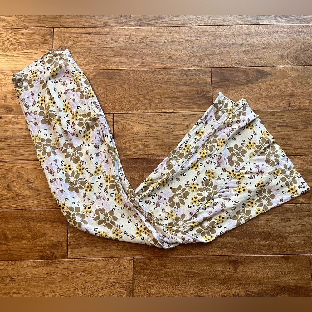 Free People Can't Take My Eyes Off You Floral Flare Pants, XS - Picture 3 of 16